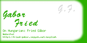 gabor fried business card